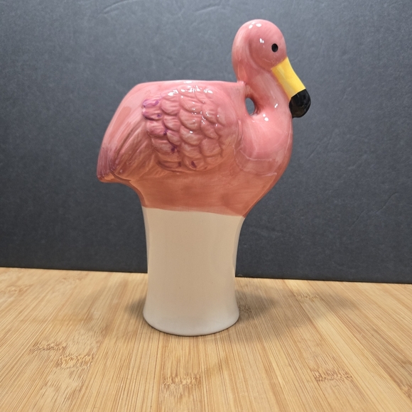 Cabana Tropical Pink Flamingo Utensil Caddy Vase - Picture 4 of 13
